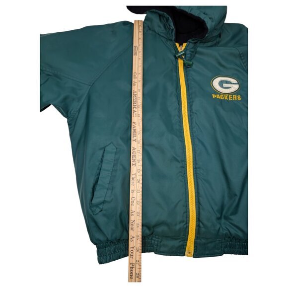 Green Bay Packers Vintage NFL Pro Player Reversible Puffer Style Jacket Size M/L - Picture 12 of 14